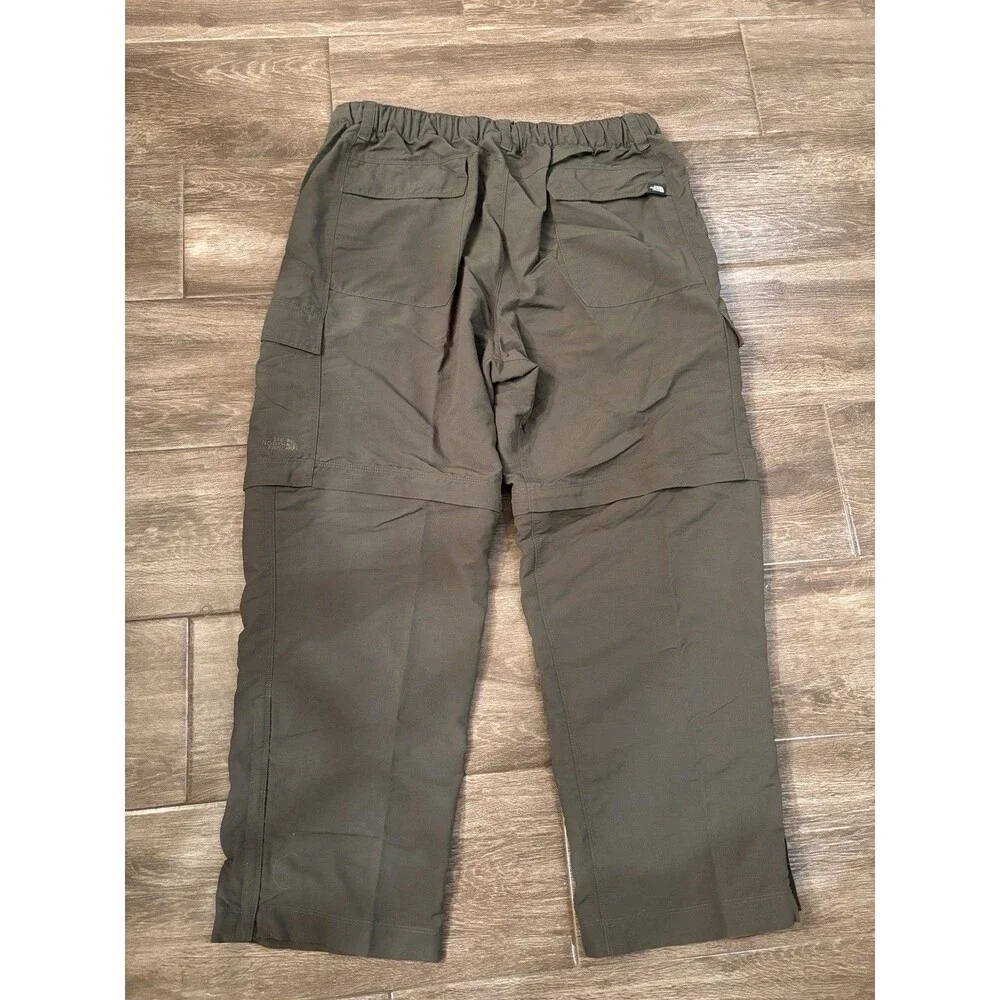 The North Face Pants Mens XL Convertible‎ Hiking Zipper To Shorts Belted Logo